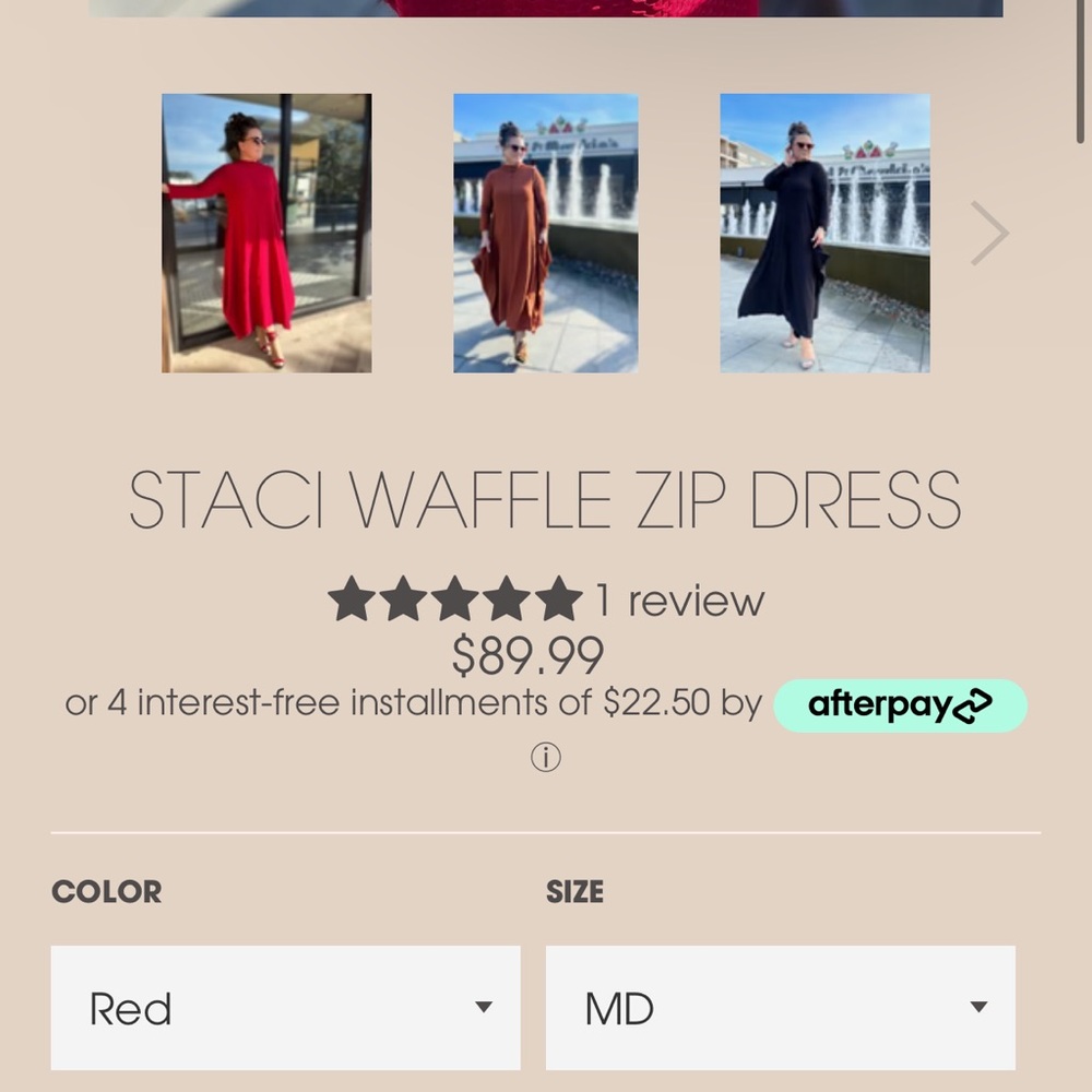 SOLD ❤️Waffle Staci dress❤️ - Picture 3 of 4